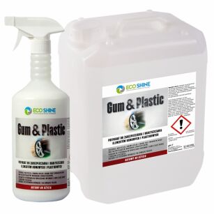 ECO SHINE GUM & PLASTIC 5L Preparat do zabezpieczania i nabłyszczania elementów gumowych i plastikowych. Efekt pół mat.