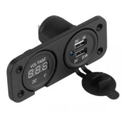 PEIYING PY-CHR0003 Ładowarka samochodowa 2xUSB | 3,1A z miernikiem napięcia