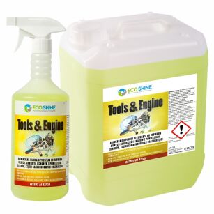 ECO SHINE TOOLS & ENGINE  10L Uniwersalna pianka czyszcząca do usuwania silnych zabrudzeń i smarów z powierzchni, silników, części samochodowych oraz narzędzi.