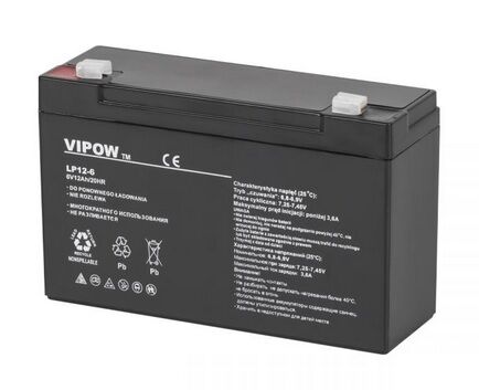 VIPOW BAT0201 Akumulator żelowy  6V 12Ah 