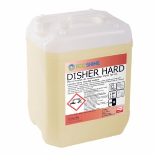 ECO SHINE DISHER HARD 6KG Uniwersalny, skoncentrowany płyn do maszynowego mycia naczyń we wszystkich typach zmywarek gastronomicznych, zalecany przy twardej wodzie