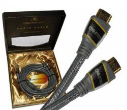 CABLETECH KPO3828-1.8 Gold Edition (bawełna) Kabel HDMI-HDMI 1,8m 