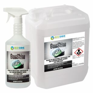 ECO SHINE GUMSHINE 5L  Preparat do zabezpieczania i nabłyszczania opon i elementów gumowych. Zapewnia „efekt nowej opony”