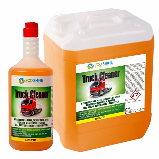 ECO SHINE TRUCK CLEANER  5L OSTATNIA SZTUKA ! Wysokoaktywna piana, zasadowa do mycia pojazdów ciężarowych, plandek oraz maszyn budowlanych i rolniczych.